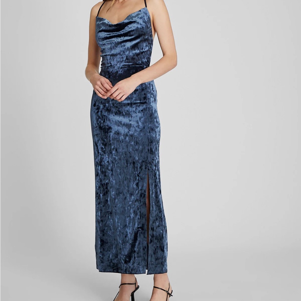 Club Monaco Blue Slip Maxi Dress